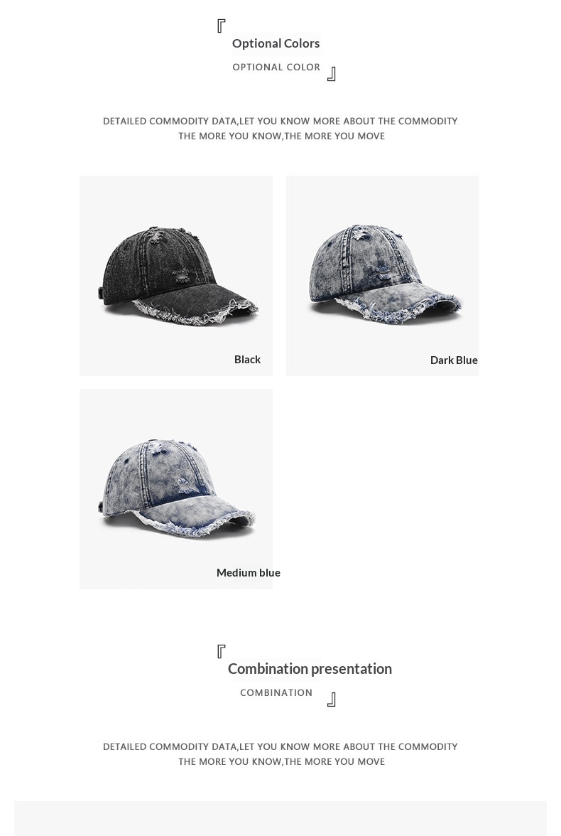 Baseball Cap Sunshade Duckbill Cap Distressed Style For Outdoor_voghion.com
