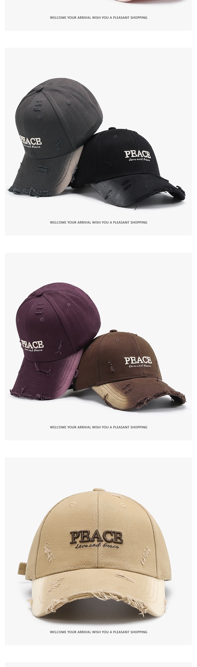 Distressed Embroidered Baseball Cap For Men And Women, Large Fit_voghion.com