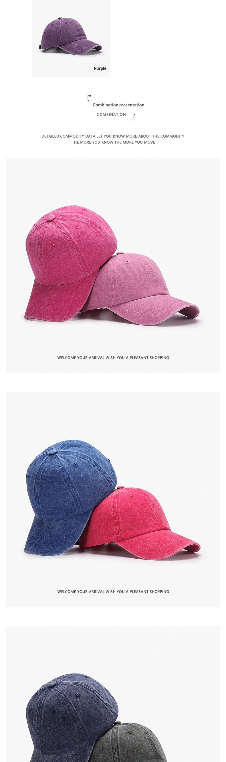 Tor Zur Wildnis Washed Coated Plain Brim Embroidery Sunshade Cap Custom Versatile Simple Retro Unisex Baseball Hat_voghion.com