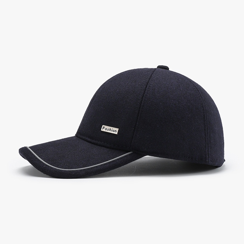 Tor Zur Wildnis Autumn Winter Middle-aged And Elderly Men's Baseball Korean Version Warm Fleece Cotton Hat Sunshade Sunscreen Simple_voghion.com
