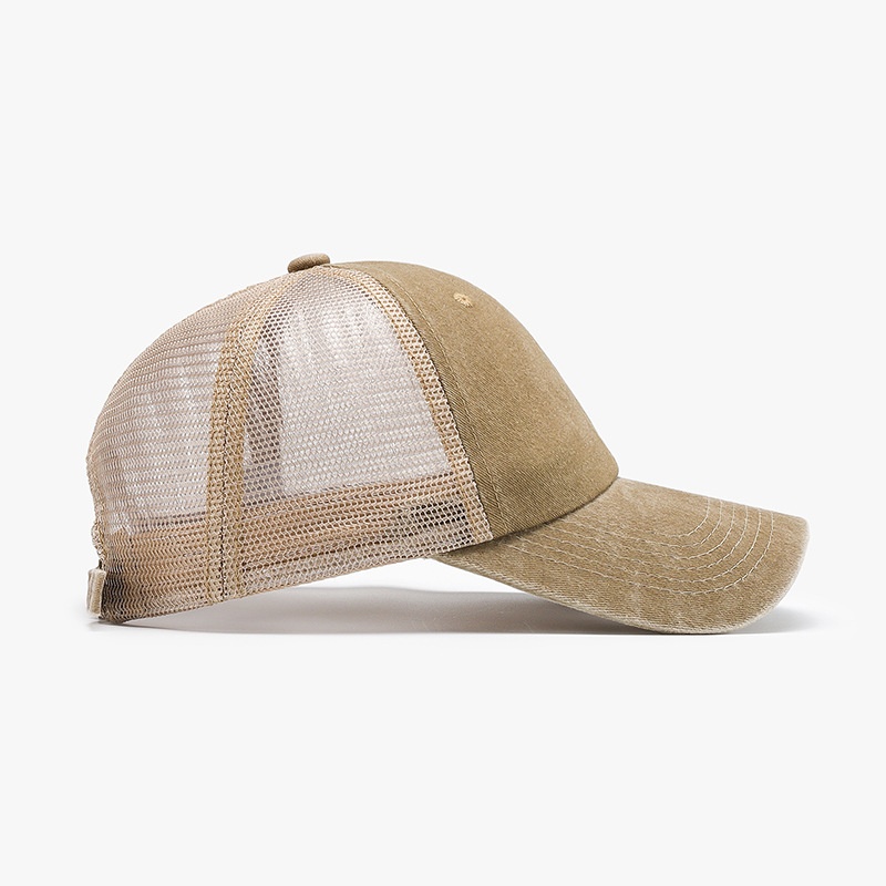 Tor Zur Wildnis New Men's Women's Spring Summer Vintage Washed Anti-Sun Outdoor Retro European And American Style Mesh Sun Hat_voghion.com