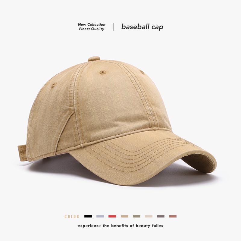 Tor Zur Wildnis Soft Top Washed Plain With Optional Men's Large Head Circumference Baseball Cross-Border Outdoor Travel Women's_voghion.com