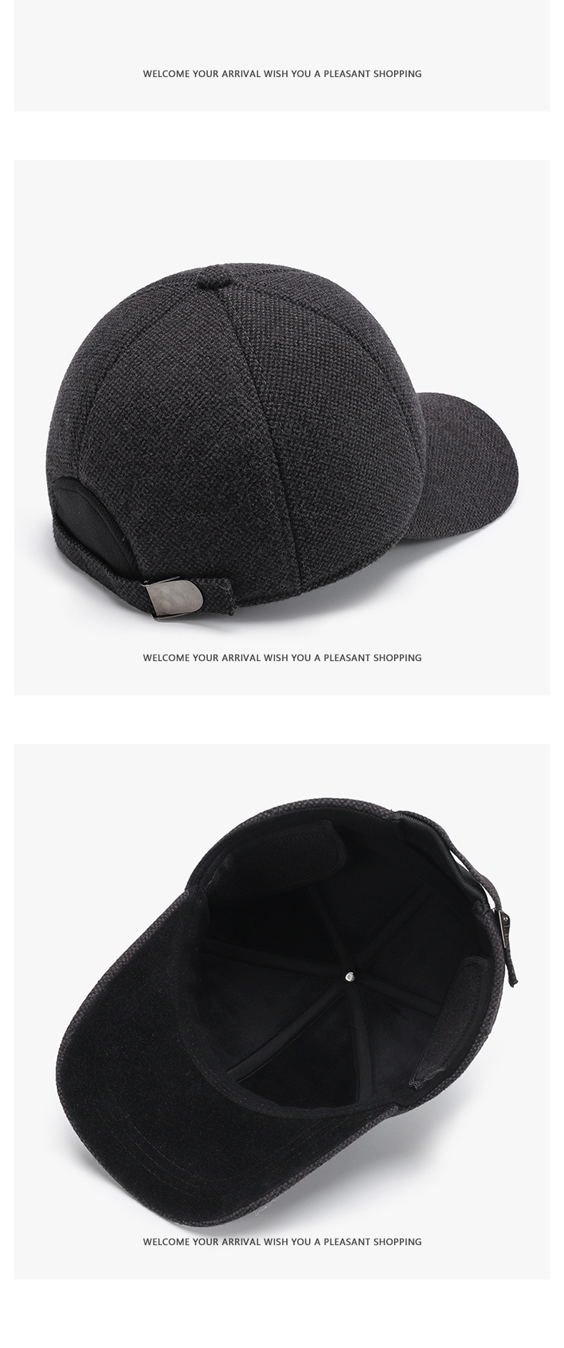 Winter Baseball Cap For Men With Ear Flaps Warm Outdoor Duckbill_voghion.com