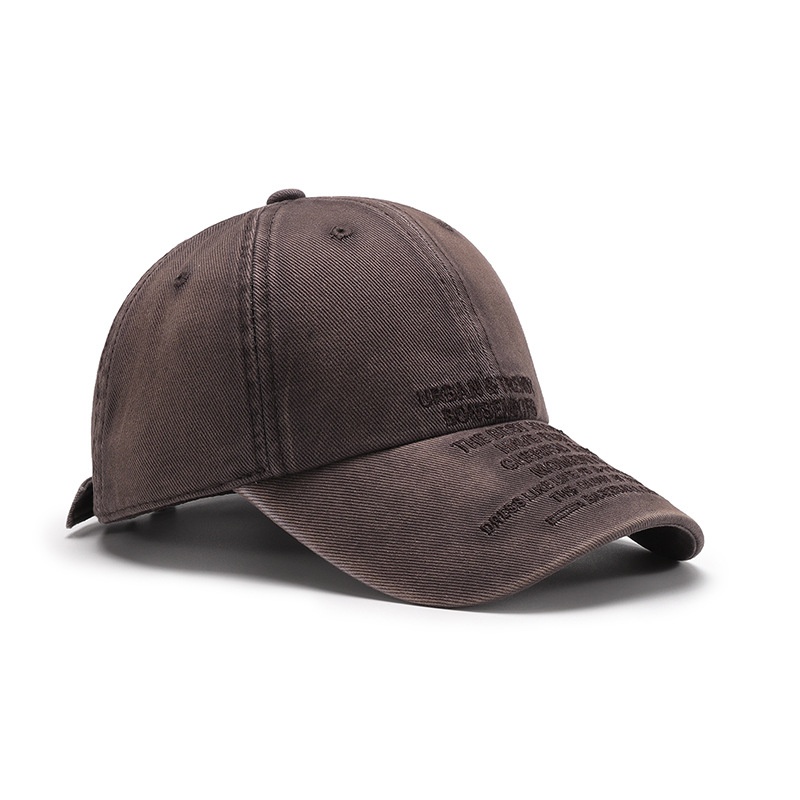 Tor Zur Wildnis Spring Autumn Soft Top Letter Embroidery Washed Outdoor Casual Men's Duckbill Cross-Border European And American Style_voghion.com