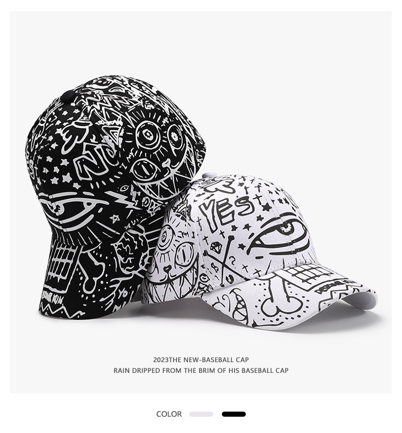 Graffiti Baseballcap Mit Streetstyle Für Herren Für Sport Freizeit_voghion.com