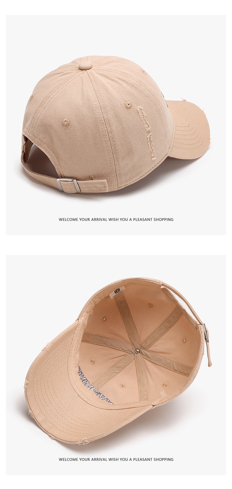 Vintage basebollkeps med broderade bokstäver och sliten look_voghion.com