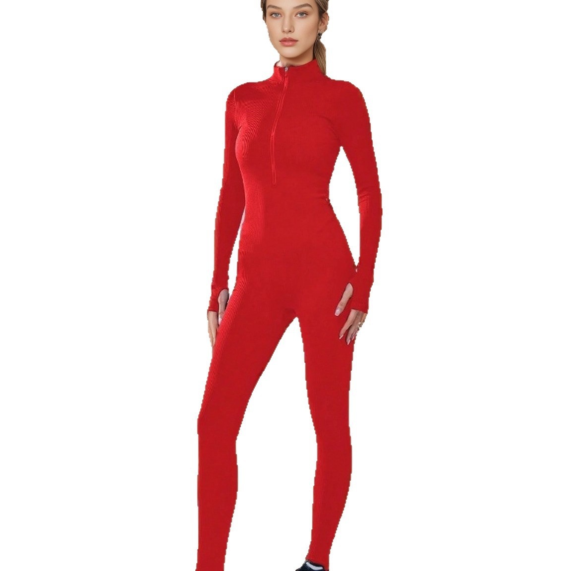 One-piece Yoga Suit For Women 5 New High-end Sense Tight-fitting Long Pants Set Pilates Fitness_voghion.com
