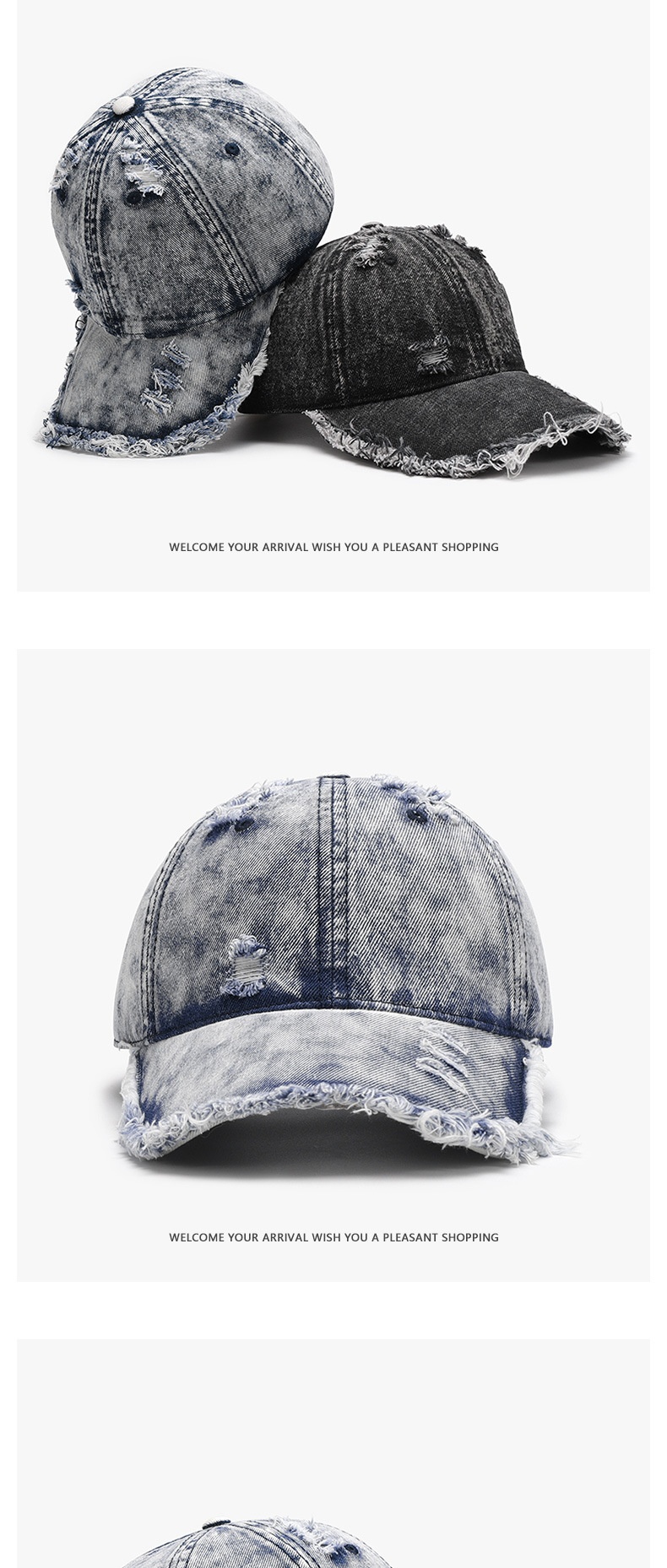 Baseball Cap Sunshade Duckbill Cap Distressed Style For Outdoor_voghion.com