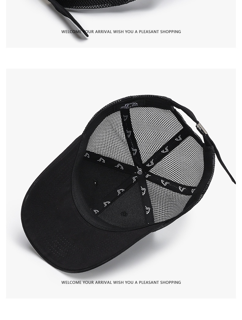 Tor Zur Wildnis Spring And Summer Hard Top Mesh Letter Unisex Black Baseball Cross-Border Outdoor Sun Protection Duckbill Cap_voghion.com