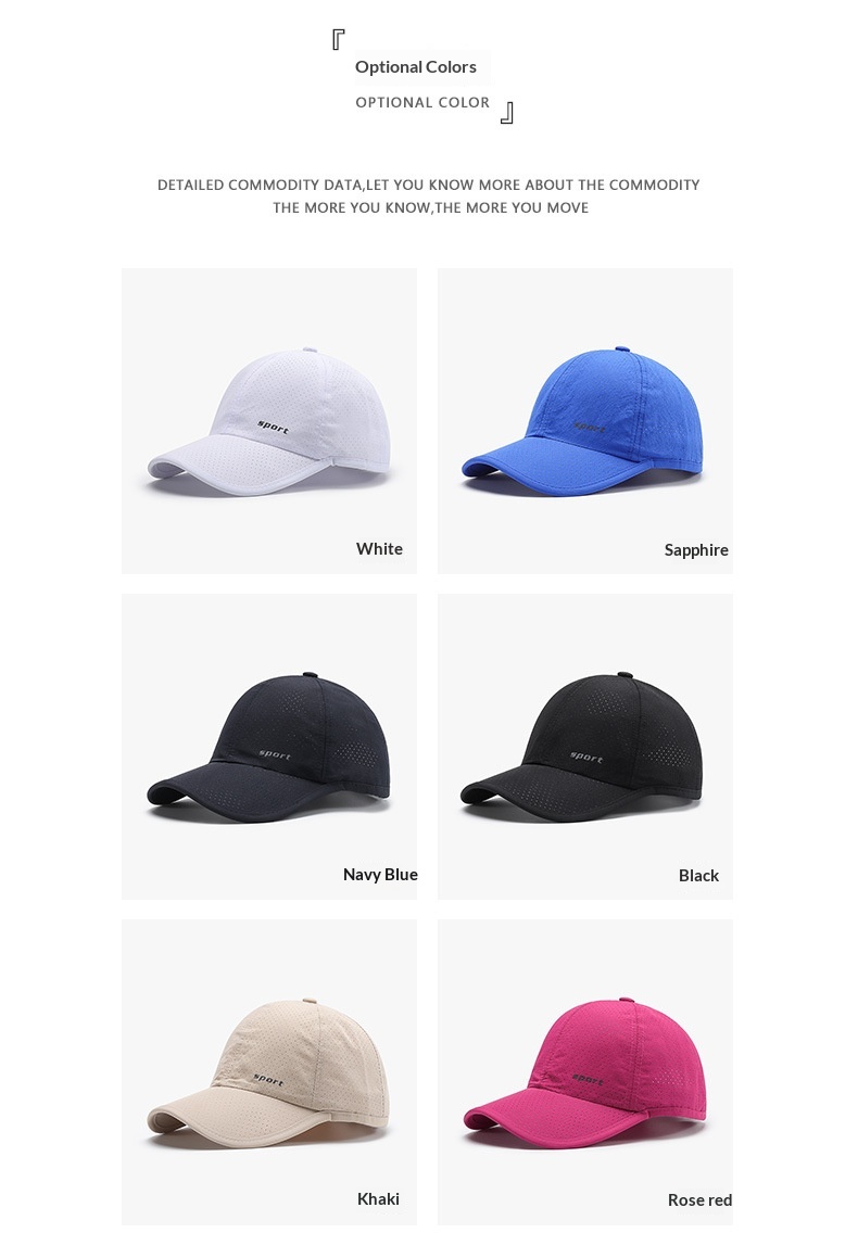 Baseball Cap Sun Protection Hat Lightweight Quick-dry For Outdoor_voghion.com