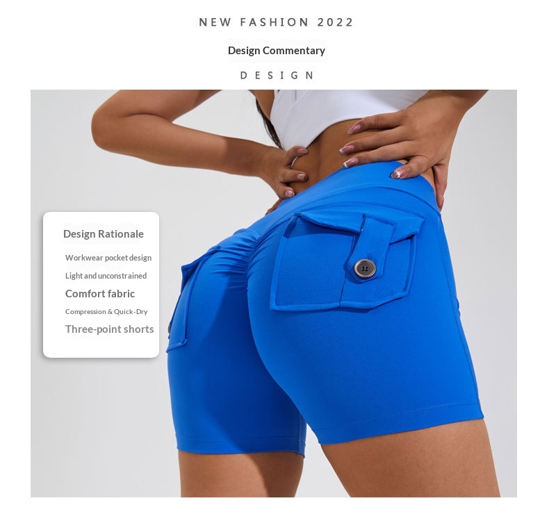 Fitness yoga shorts voor dames sneldrogend met push-up_voghion.com