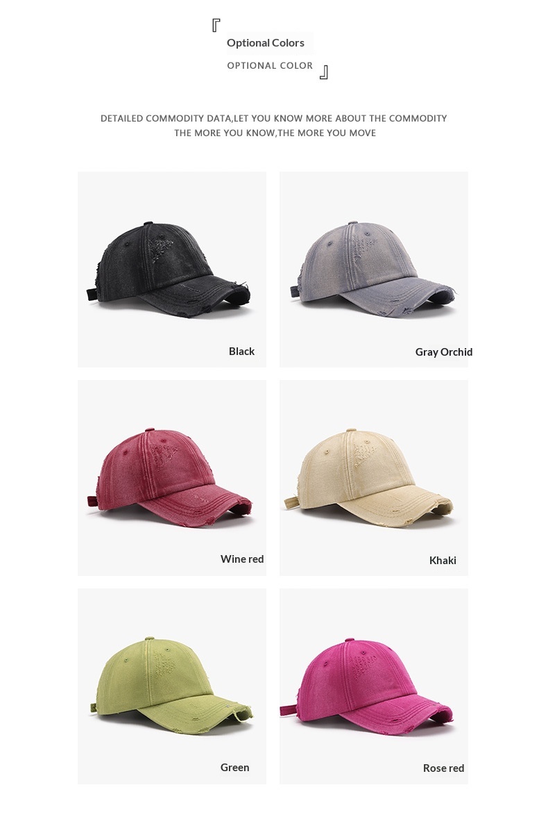 Gorra Tor Zur Wildnis de primavera y otoño, suave, lavada, para mujer, estilo vintage, de béisbol, para hombre, versátil, transpirable, con visera de pato._voghion.com