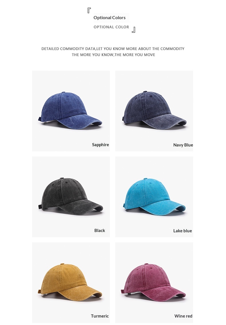 Tor Zur Wildnis Washed Coated Plain Brim Embroidery Sunshade Cap Custom Versatile Simple Retro Unisex Baseball Hat_voghion.com