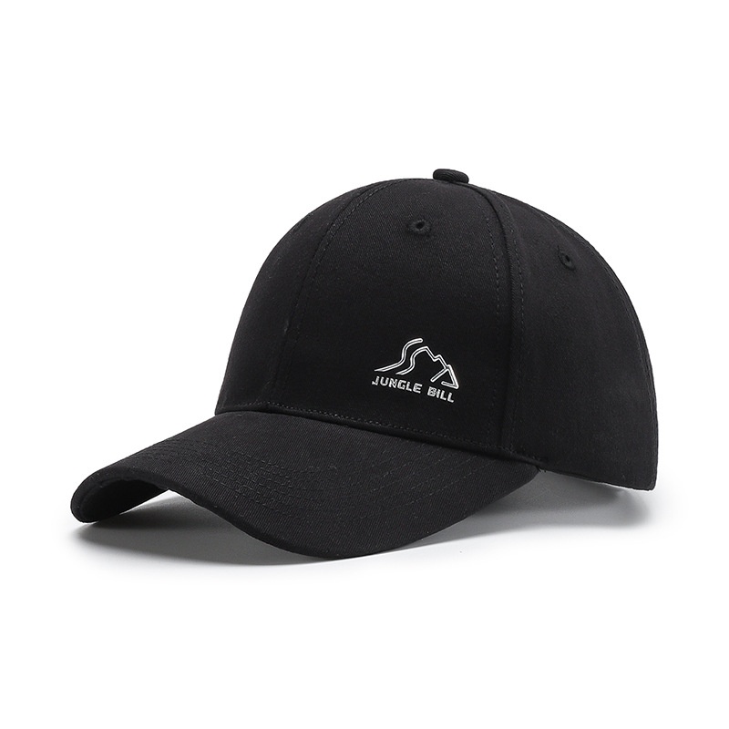 Tor Zur Wildnis Spring And Autumn Hard Top Letter Small Face Men's Baseball Cross-Border Outdoor Curved Brim Fashion Black Duckbill Cap_voghion.com
