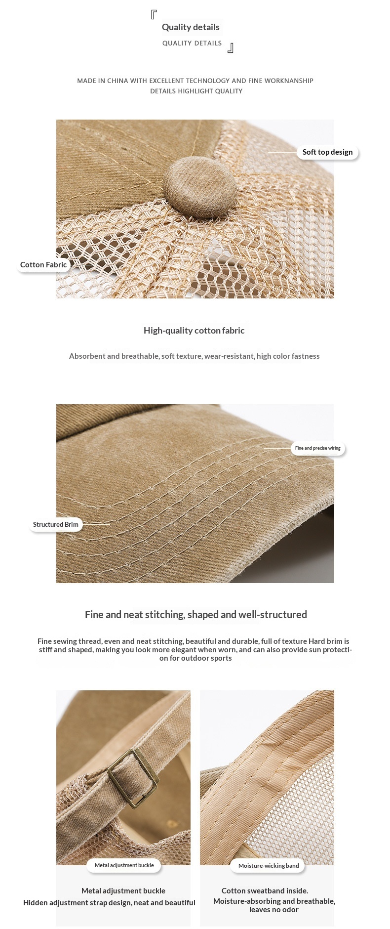 Tor Zur Wildnis New Men's Women's Spring Summer Vintage Washed Anti-Sun Outdoor Retro European And American Style Mesh Sun Hat_voghion.com