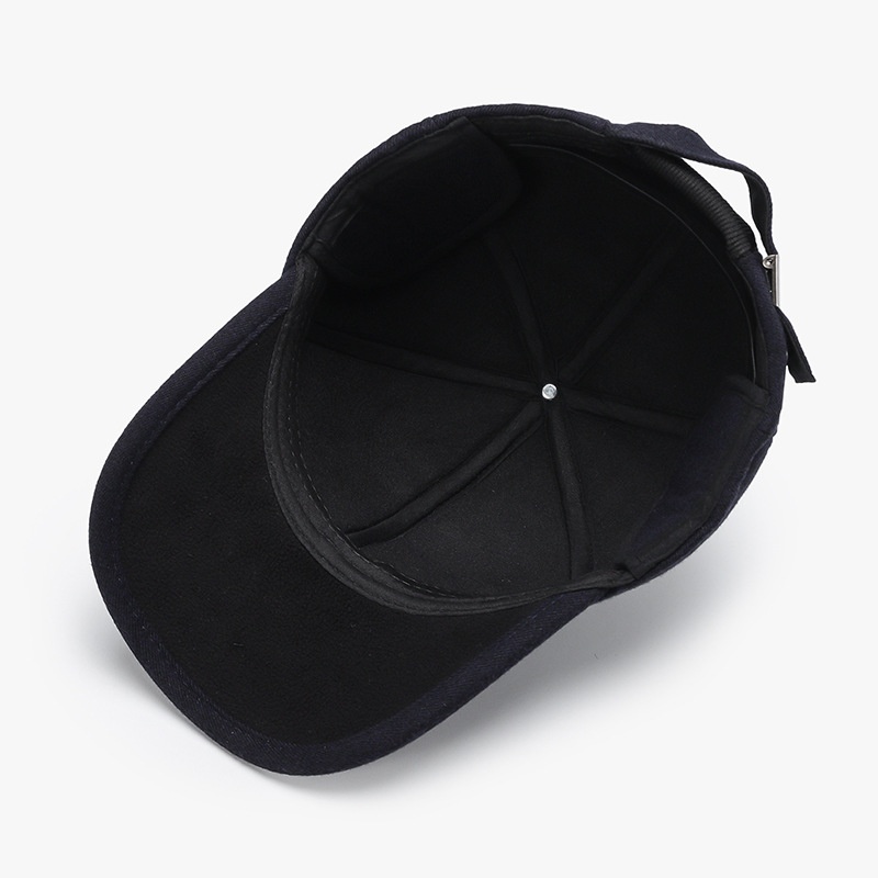 Tor Zur Wildnis Autumn Winter Middle-aged And Elderly Men's Baseball Korean Version Warm Fleece Cotton Hat Sunshade Sunscreen Simple_voghion.com