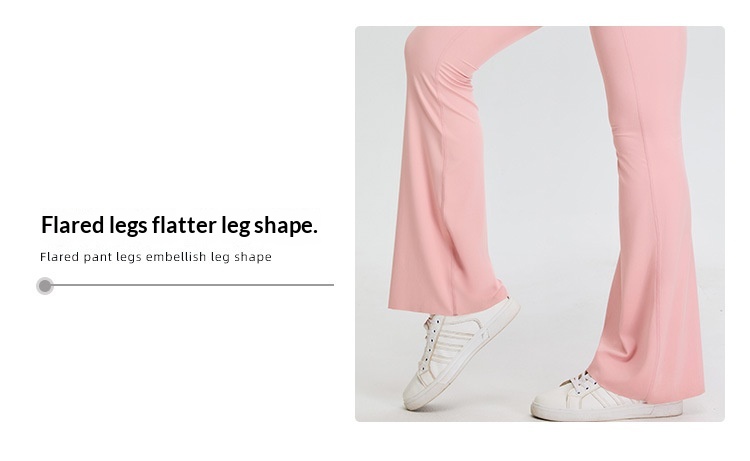 Yoga byxor dam flare hög midja med mjuk formande effekt_voghion.com