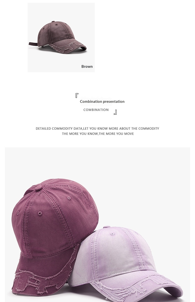 Washed Distressed Baseball Cap For Men And Women Breathable_voghion.com