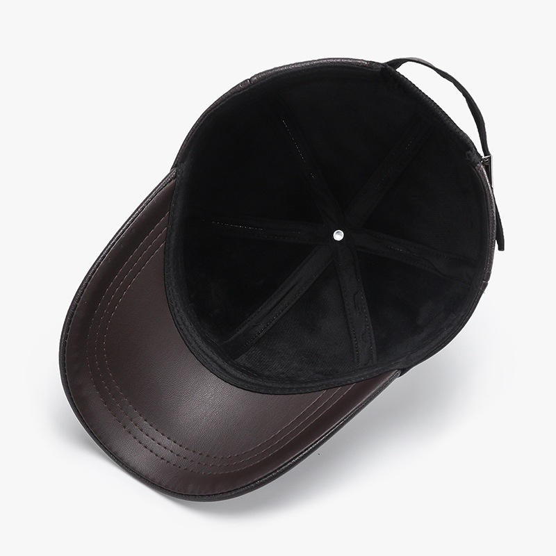 Tor zur Wildnis Mütze Herbst Winter Einfarbig Schlichte Baseballkappe Outdoor Herren Mittleres und Senioren Reise Winddicht Warme Entenschnabelmütze_voghion.com