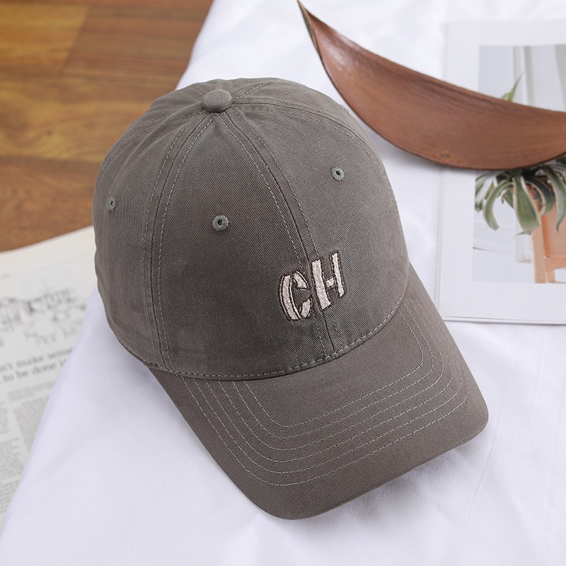 Embroidered Letter Baseball Cap Versatile Duckbill Sun Hat_voghion.com