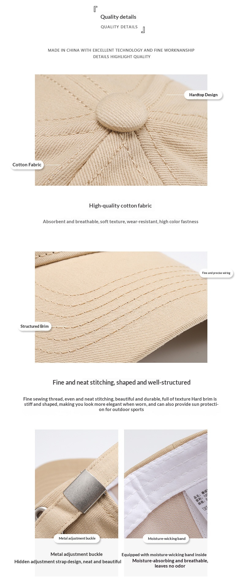 Baseball Cap Plain Solid Color Duckbill Hat Sun Protection Unisex_voghion.com