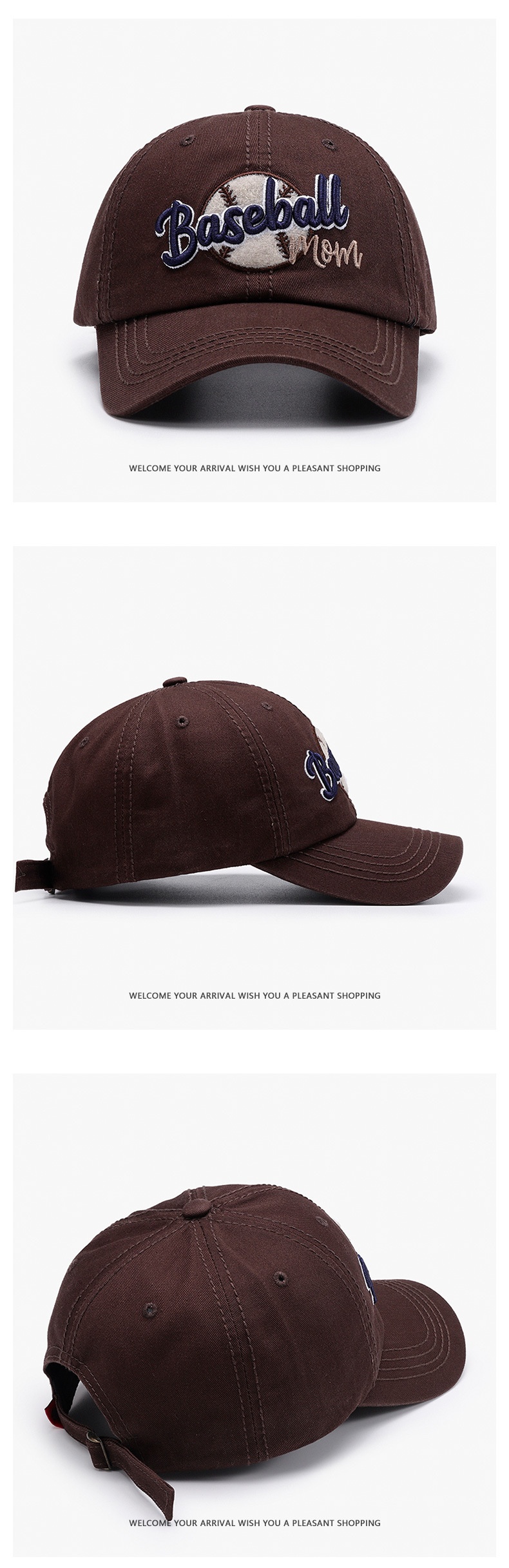 Gorra de béisbol vintage algodón lavado bordado 3d unisex_voghion.com