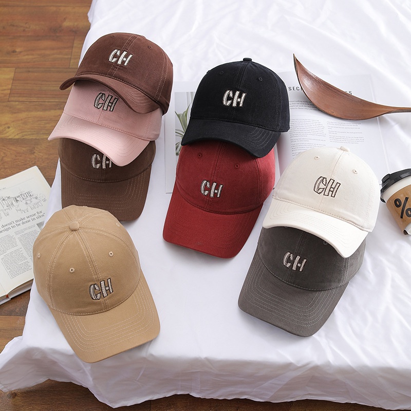 Embroidered Letter Baseball Cap Versatile Duckbill Sun Hat_voghion.com