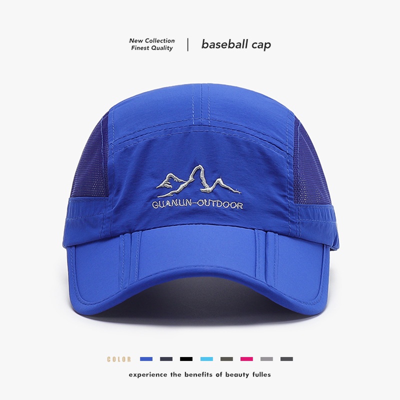 Tor Zur Wildnis Summer Outdoor Protection Casual Sports Sun Foldable Brim Breathable Quick-Dry Baseball Mesh Hat_voghion.com