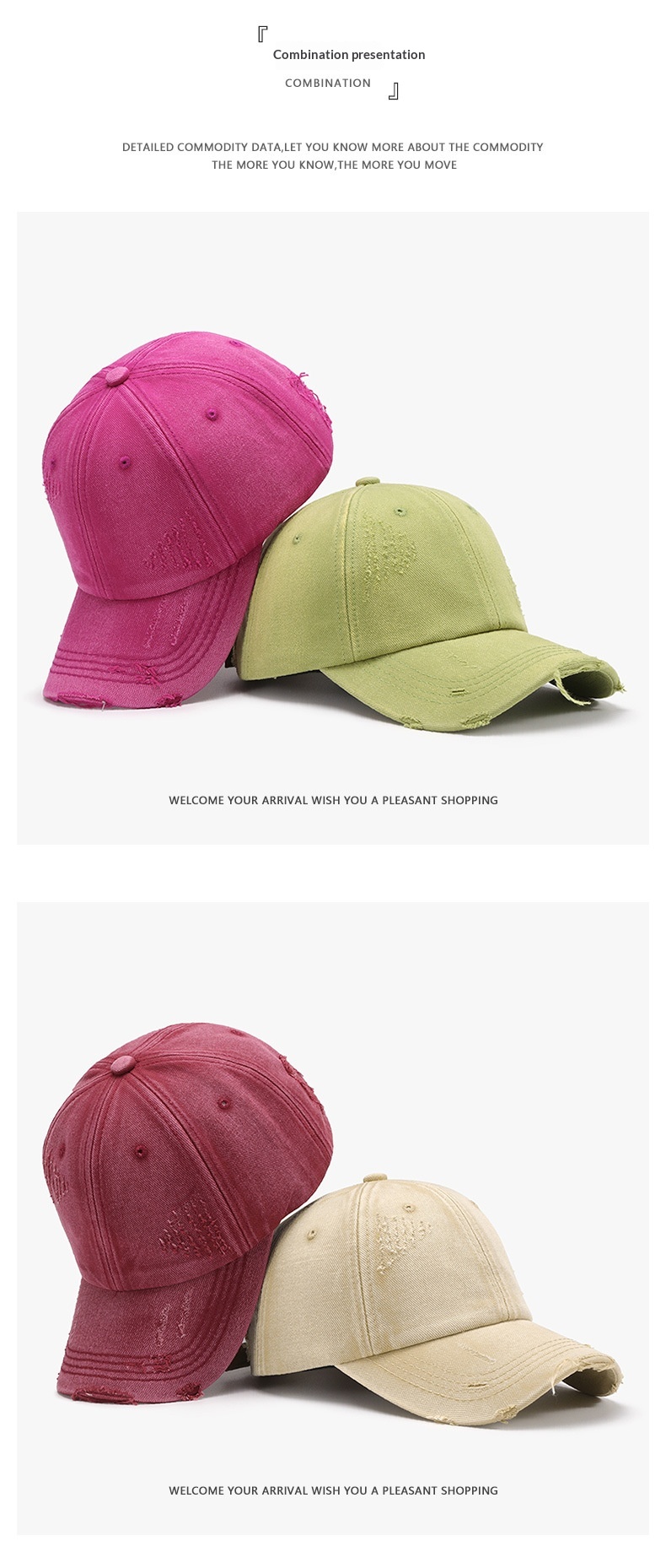 Gorra Tor Zur Wildnis de primavera y otoño, suave, lavada, para mujer, estilo vintage, de béisbol, para hombre, versátil, transpirable, con visera de pato._voghion.com