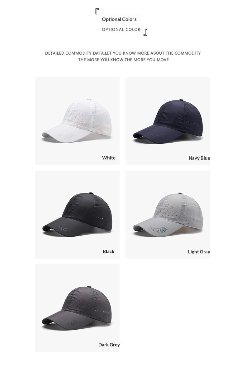 Geperforeerde baseball cap lichtgewicht sneldrogend sport_voghion.com
