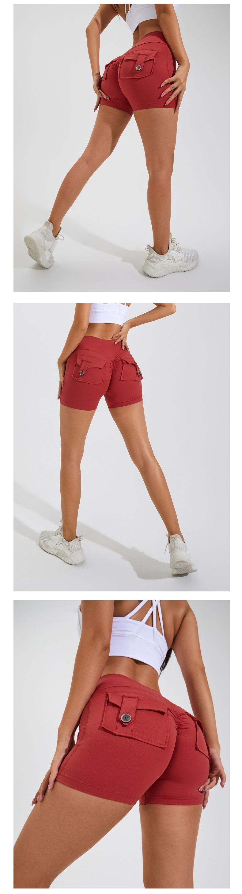 Fitness yoga shorts voor dames sneldrogend met push-up_voghion.com