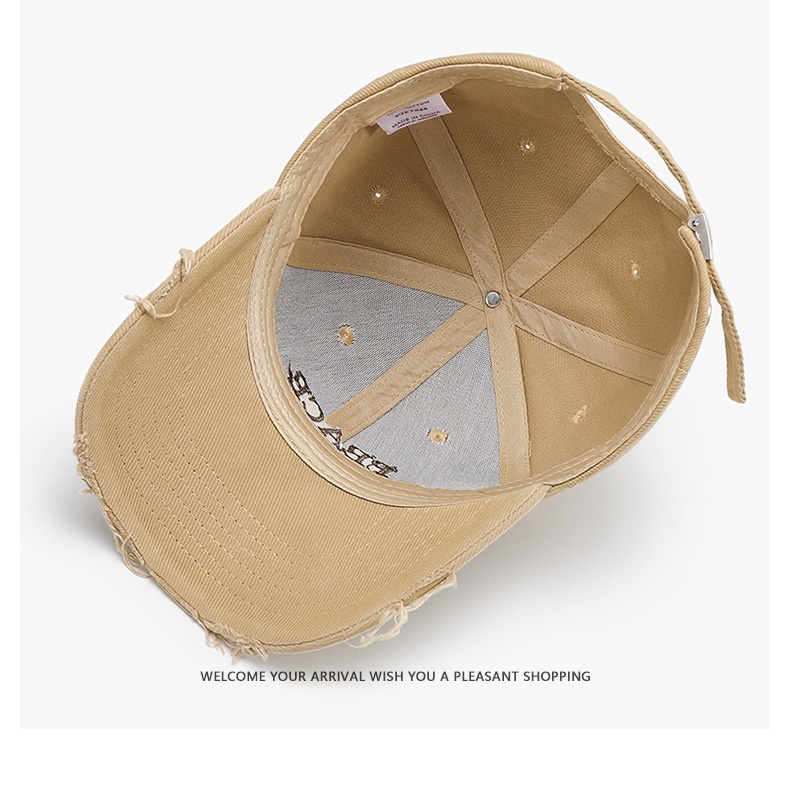 Distressed Embroidered Baseball Cap For Men And Women, Large Fit_voghion.com