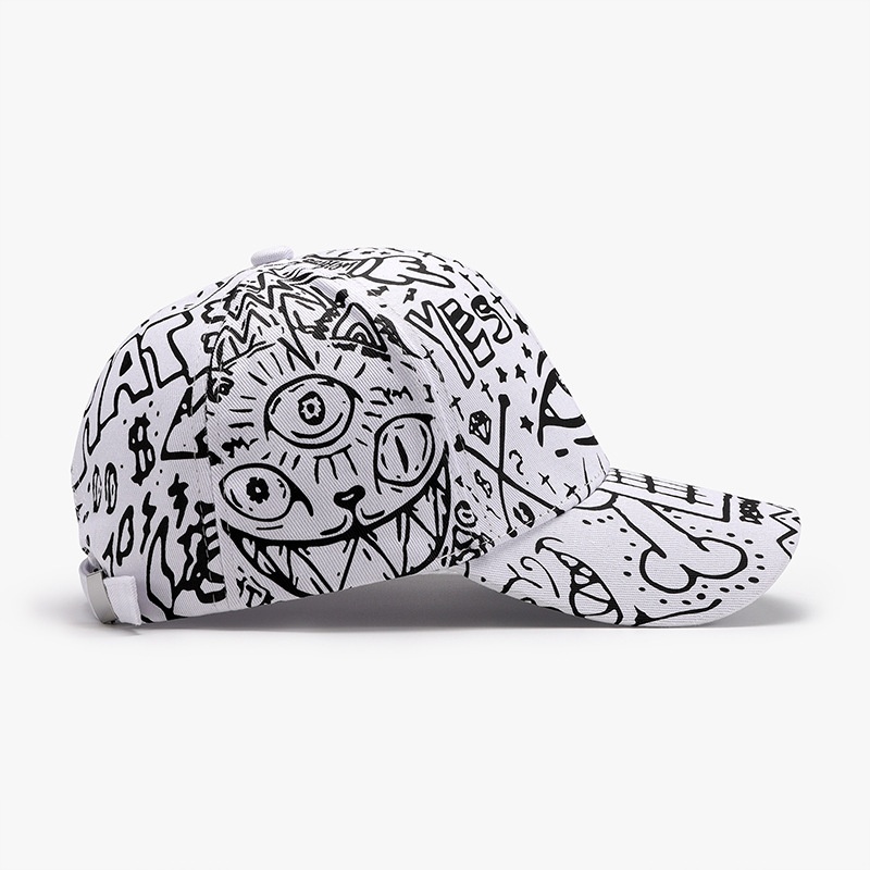 Tor Zur Wildnis Spring And Autumn Hard Top Curved Brim Letter Graffiti Personality Street Cross-Border Herren Baseball Outdoor Casual_voghion.com