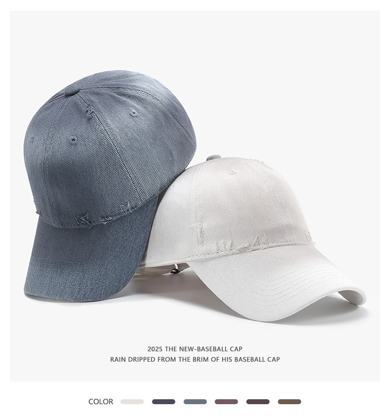 Gewassen vintage baseballpet voor dames in retro stijl_voghion.com