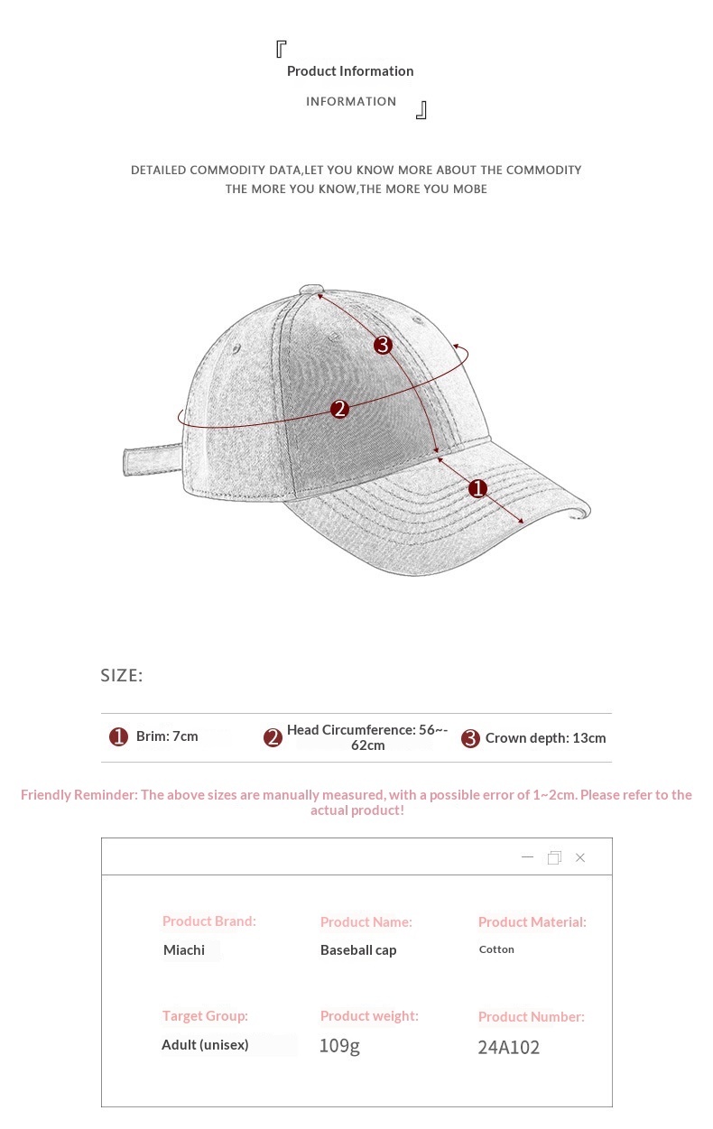 Baseballkeps vintage tvättad bomull för herr och dam_voghion.com