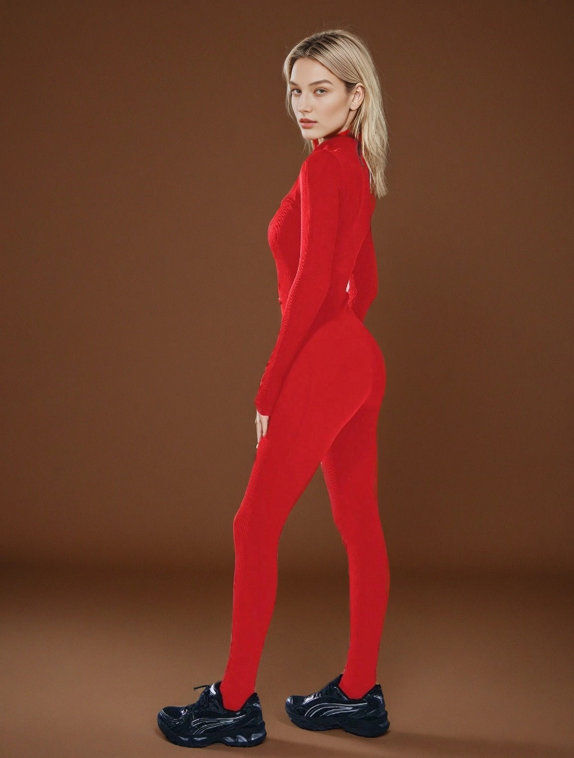 One-piece Yoga Suit For Women 5 New High-end Sense Tight-fitting Long Pants Set Pilates Fitness_voghion.com