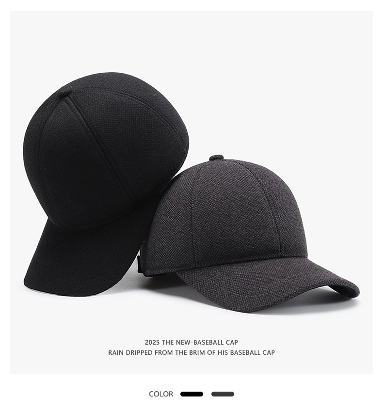 Winter Baseball Cap For Men With Ear Flaps Warm Outdoor Duckbill_voghion.com