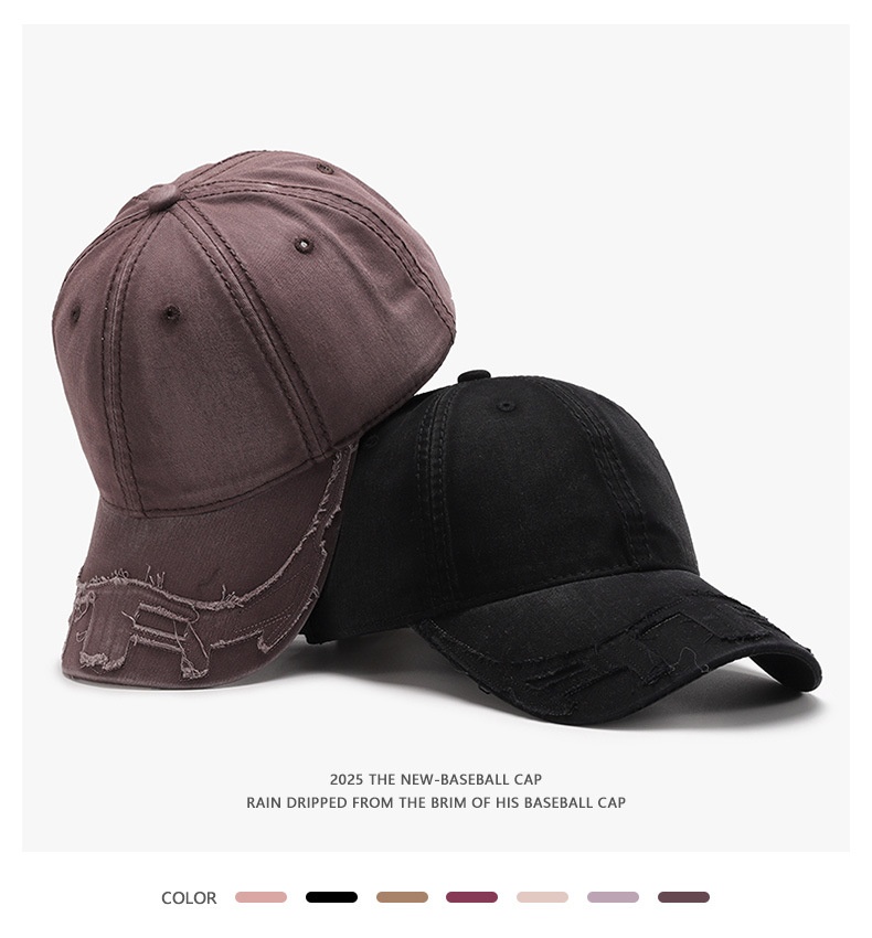 Washed Distressed Baseball Cap For Men And Women Breathable_voghion.com