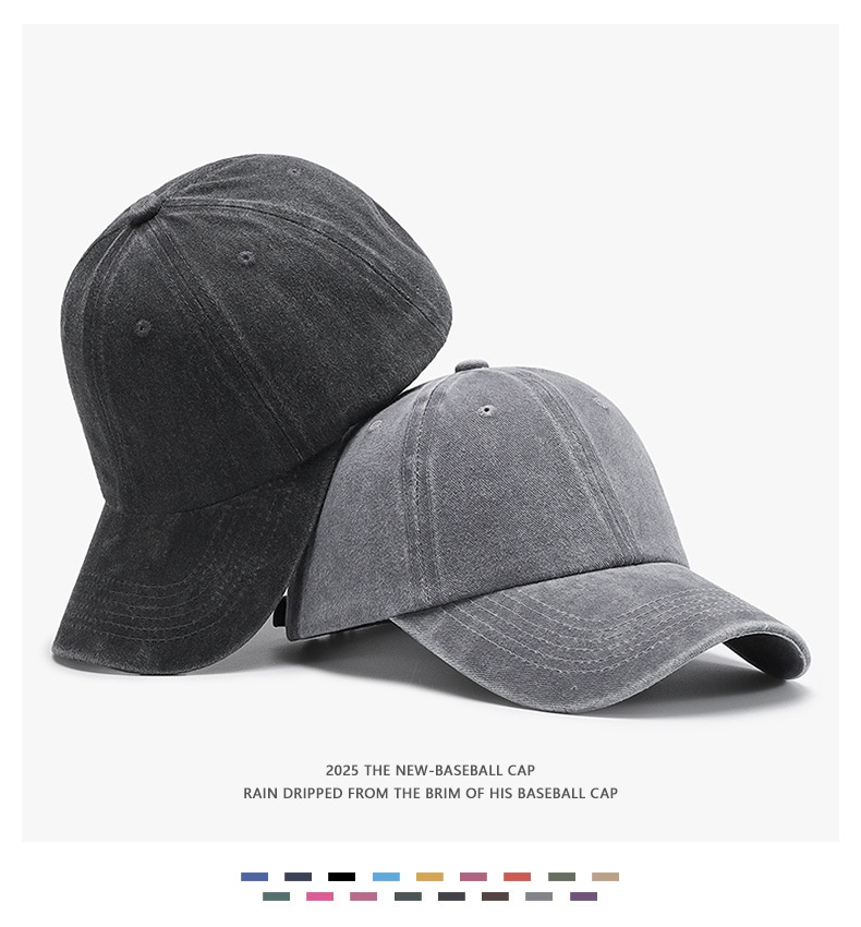 Duckbill Cap Women Retro Style Plain Baseball Cap Spring Summer_voghion.com