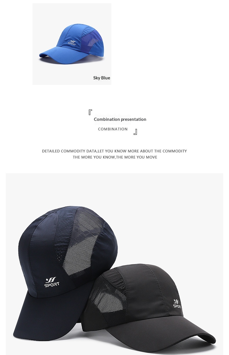 Tor Zur Wildnis Men Summer Thin Sunshade Outdoor Quick-Dry Hat Women Casual Breathable Protection Fishing Sun Baseball Cap_voghion.com
