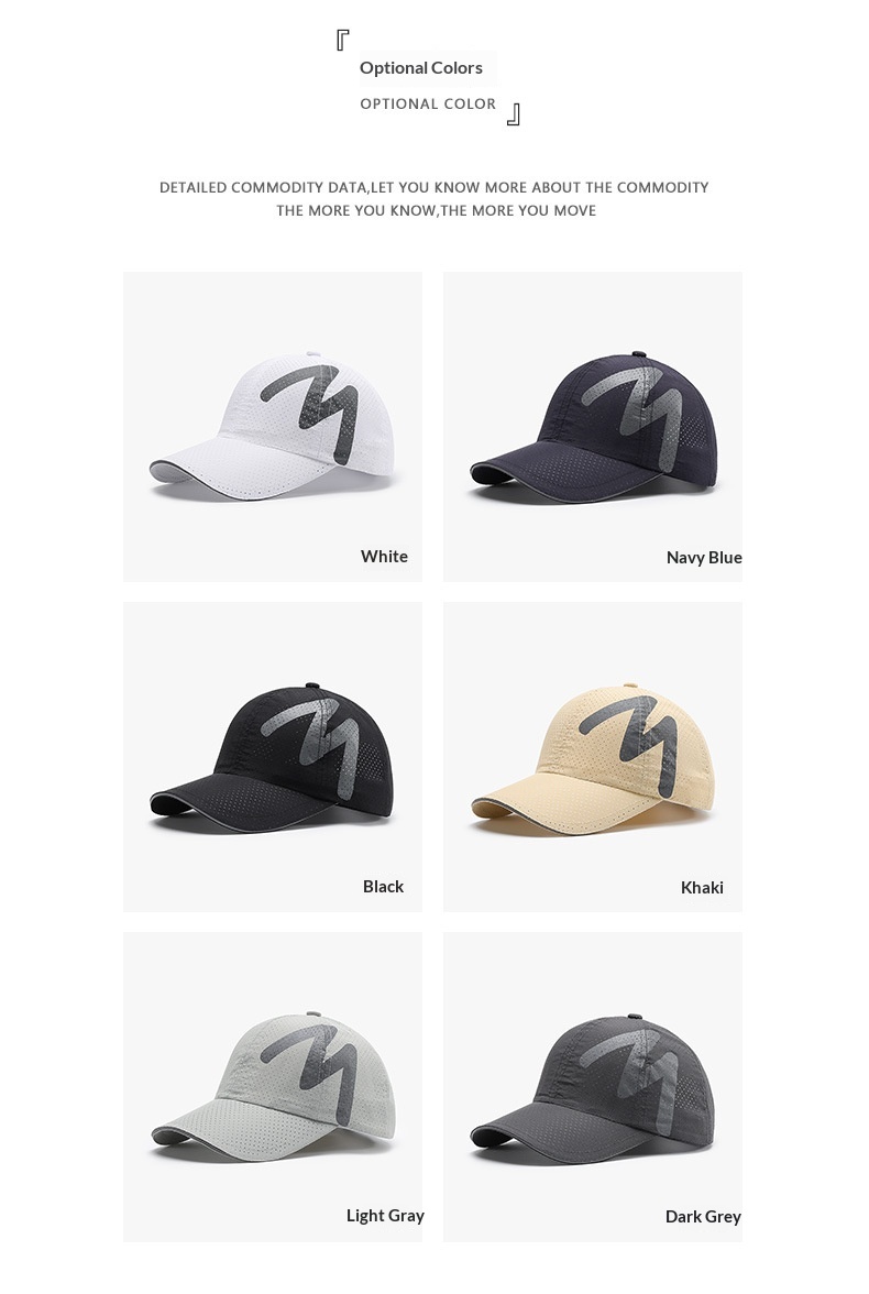 Quick Dry Summer Baseball Cap Reflective Breathable Sun Hat_voghion.com