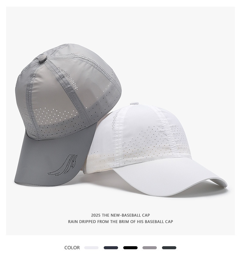 Geperforeerde baseball cap lichtgewicht sneldrogend sport_voghion.com