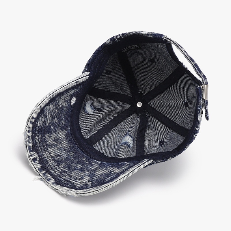 Tor Zur Wildnis Washed Distressed Herren Cross-Border Outdoor Vielseitige Atmungsaktive Baseballkappe Frühling Herbst Damen Große Kopfgröße_voghion.com