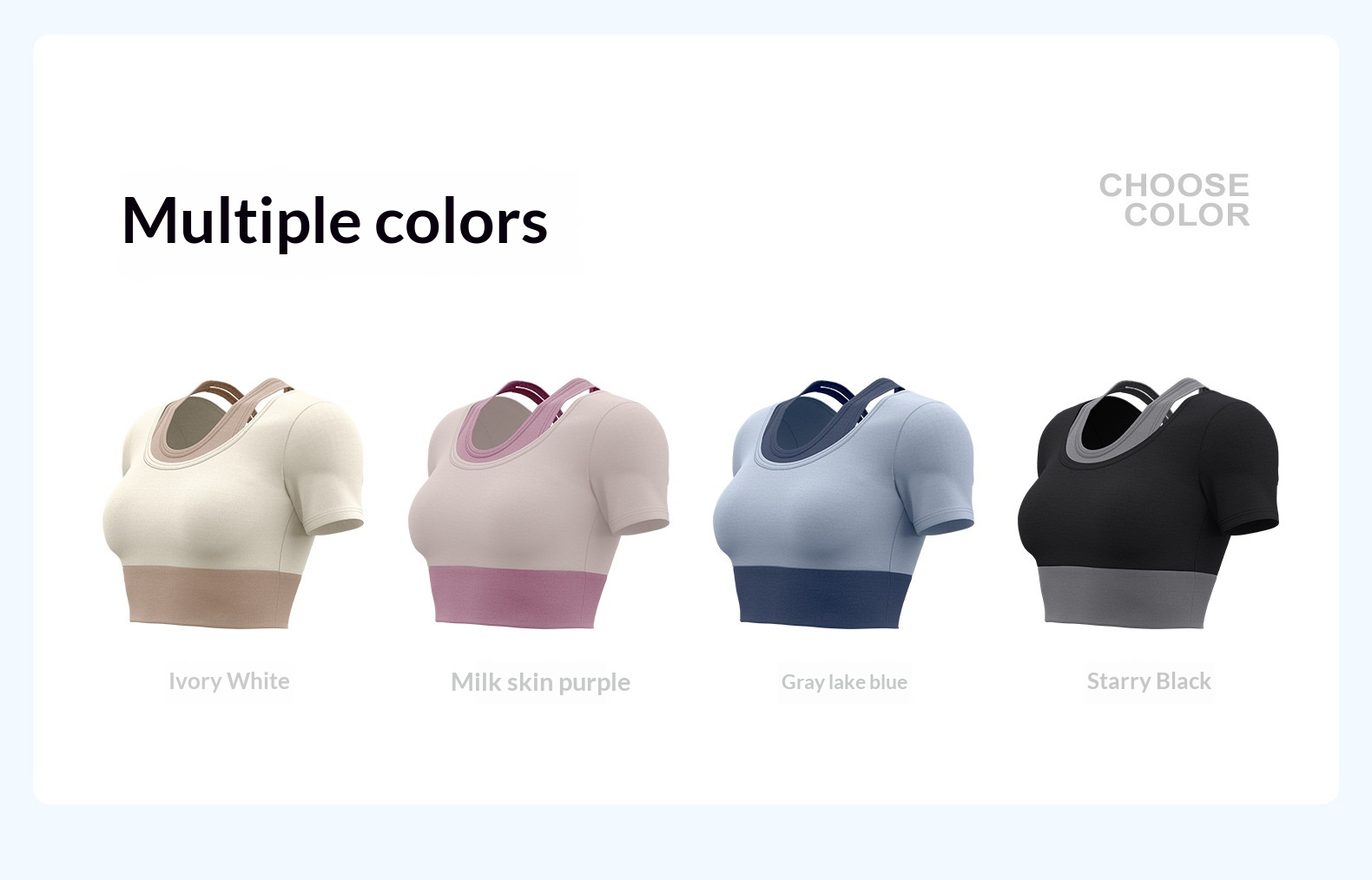 Juyitang Color Block Zweiteiliges Yoga-Kurzarm-Top mit Brustpolster für Outdoor-Training und Sport für Damen_voghion.com