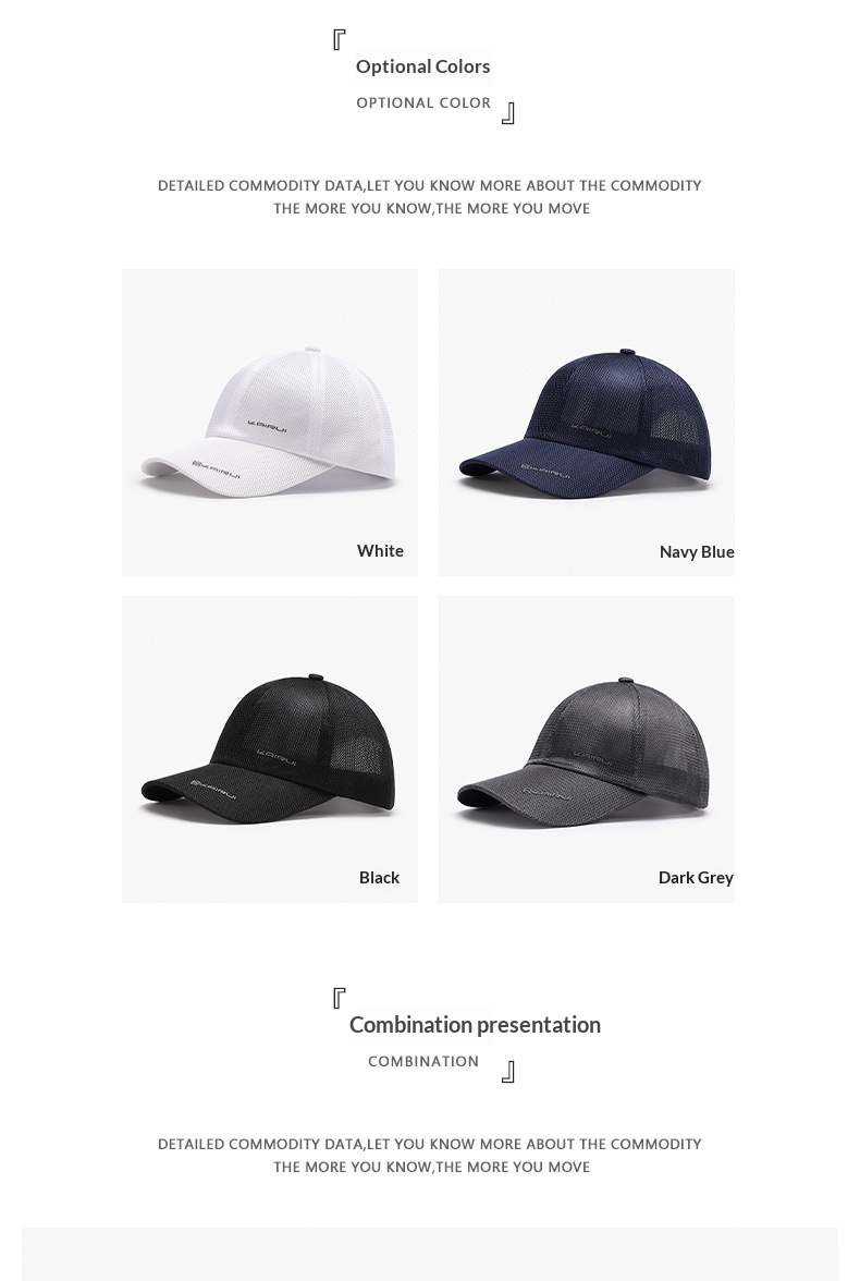 Gorra de béisbol transpirable para hombre protección solar_voghion.com
