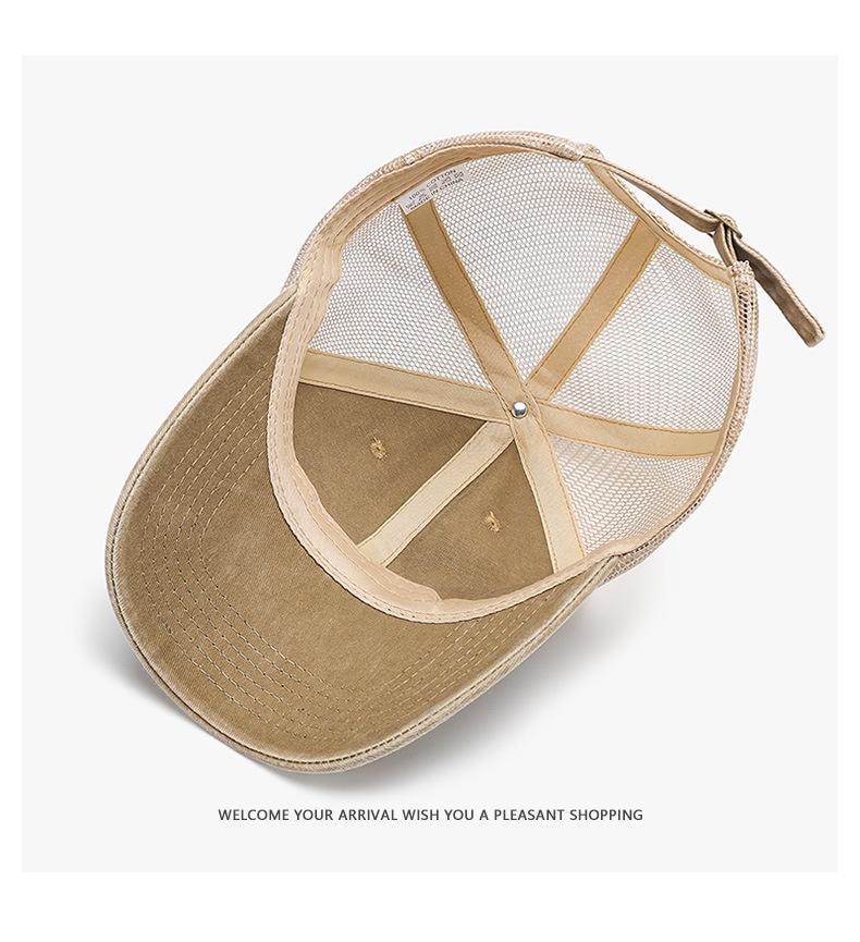 Tor Zur Wildnis New Men's Women's Spring Summer Vintage Washed Anti-Sun Outdoor Retro European And American Style Mesh Sun Hat_voghion.com
