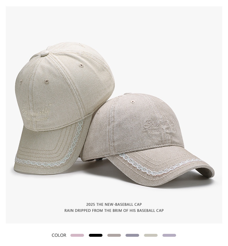 Baseball Cap For Outdoor Sun Protection With Embroidery Black_voghion.com