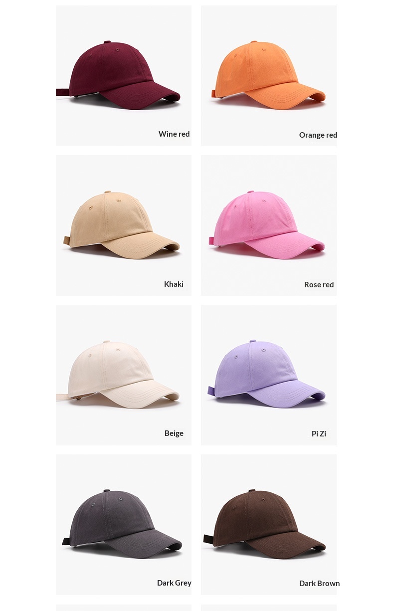 Baseball Cap Breathable Curved Brim Unisex Plain For All Seasons_voghion.com