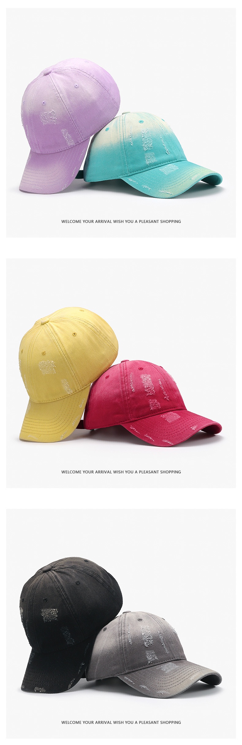 Distressed mjuk baseballkeps med gradient för herrar_voghion.com