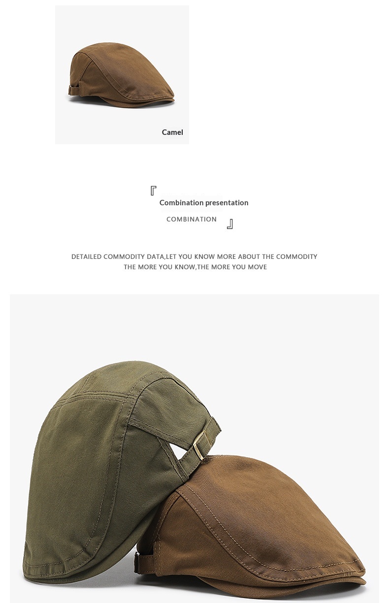 Tor Zur Wildnis New Four Seasons Forward European And American Style Retro Unisex Casual Fashion British Beret Sunshade Cross-Border Hat_voghion.com